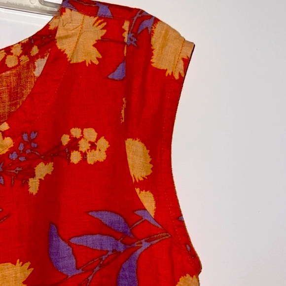 Rachel Zoe 100% Linen Floral Bouse - Picture 3 of 4